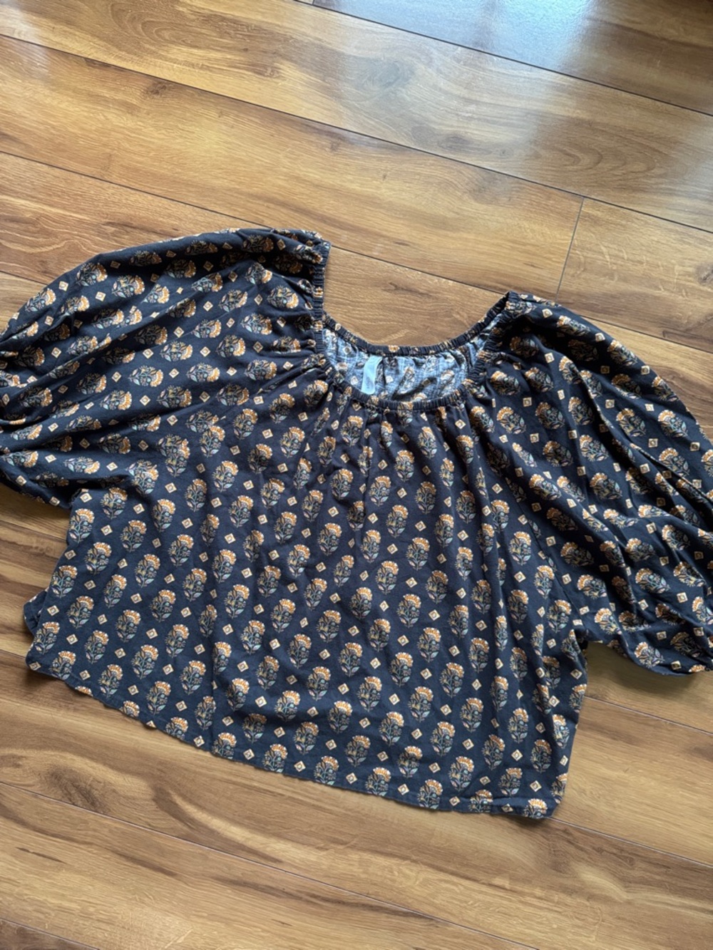 Mango Black Puff Sleeves Blouse 8